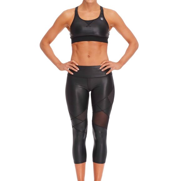 Body Glove NYX Capri Legging in Wet Look XS-XL - Picture 9 of 10